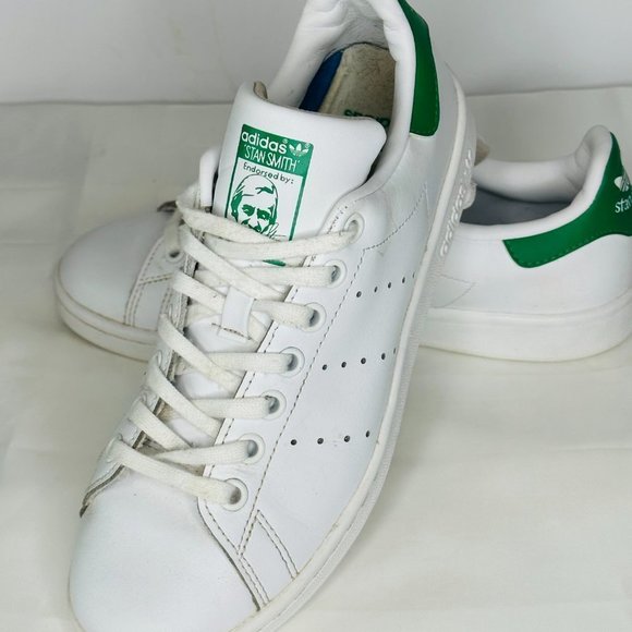 Adidas Unisex White Green Stan Smith M20605 Athletic Sneakers Size US 6 - Picture 3 of 9